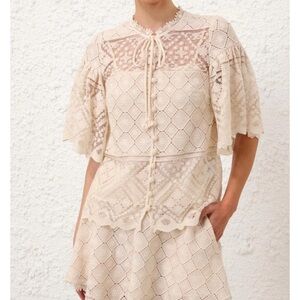 Zimmerman Wylie Crochet Blouse (Size M / 2 in Zimmerman sizing) - worn 1x